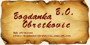 Bogdanka Obretković vizit kartica
